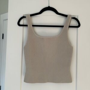 Babaton Sculpt Knit Squareneck Tank in Size M 🐚